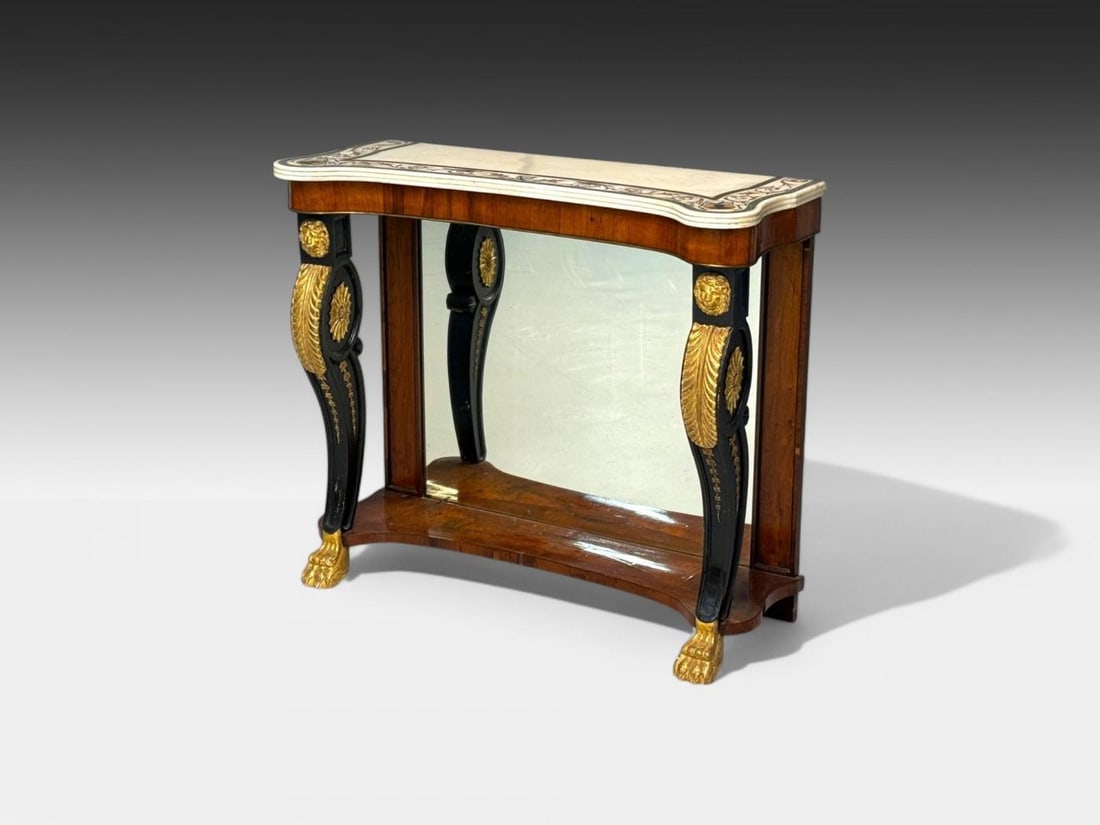 Pietto Bossi attr, Scagliola Marble, Giltwood, Mirrored Consoles, Italy, 18th c - 3