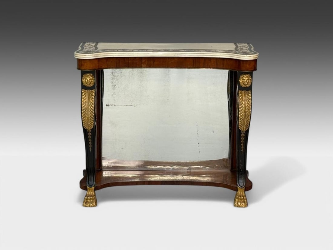 Pietto Bossi attr, Scagliola Marble, Giltwood, Mirrored Consoles, Italy, 18th c - 5