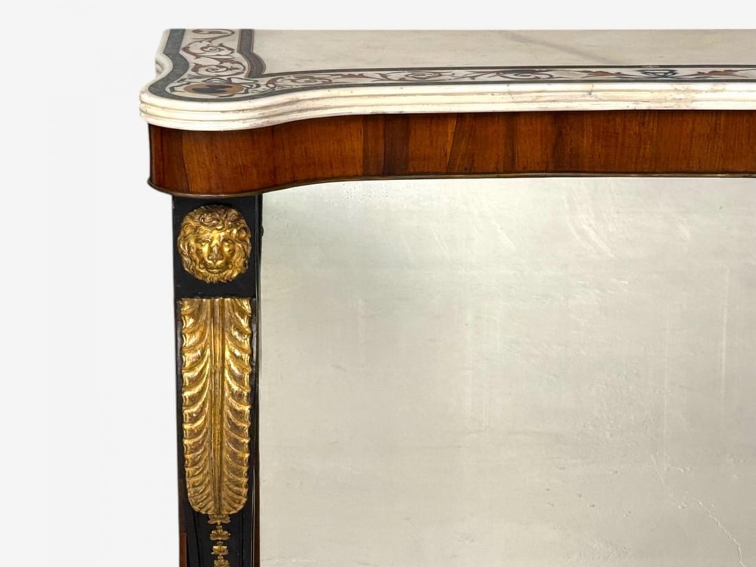 Pietto Bossi attr, Scagliola Marble, Giltwood, Mirrored Consoles, Italy, 18th c - 6
