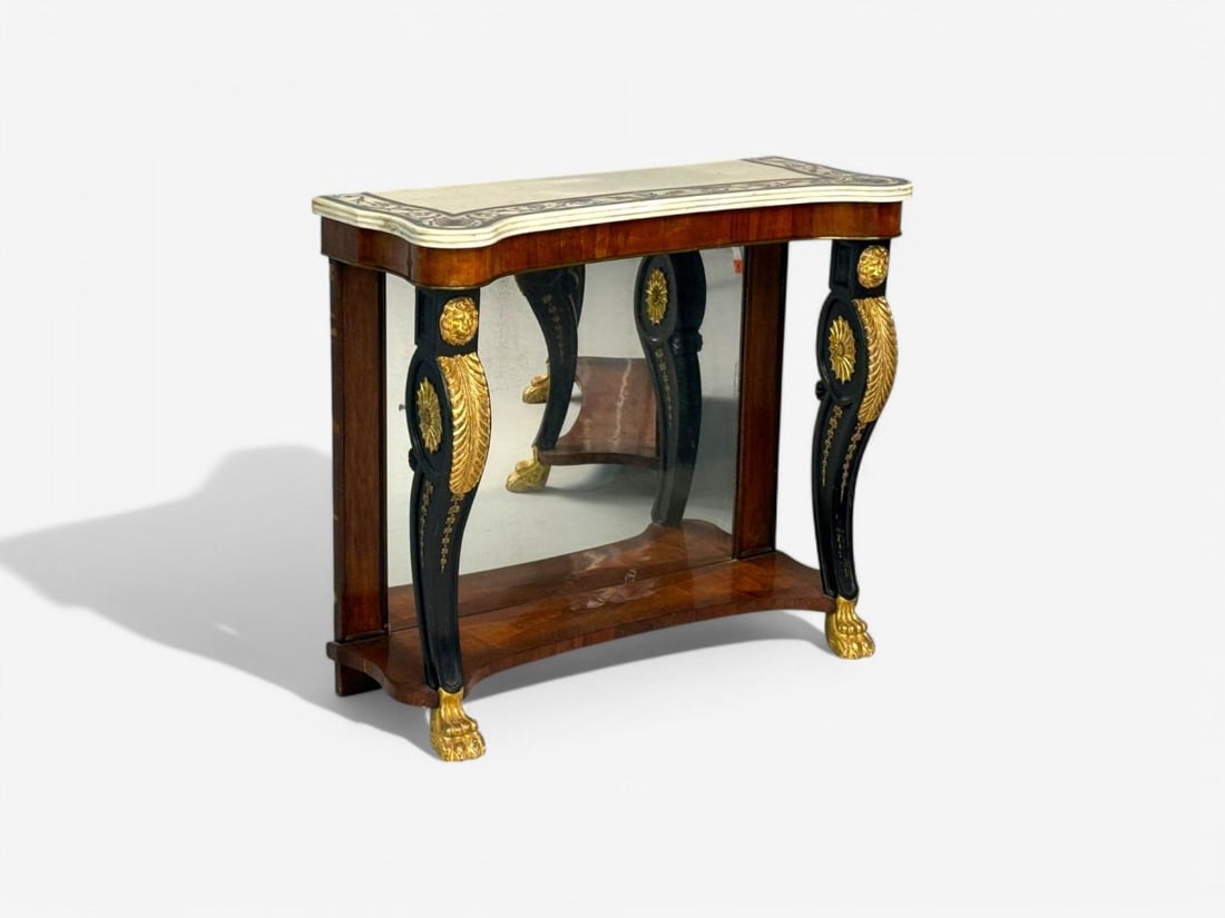 Pietto Bossi attr, Scagliola Marble, Giltwood, Mirrored Consoles, Italy, 18th c - 8