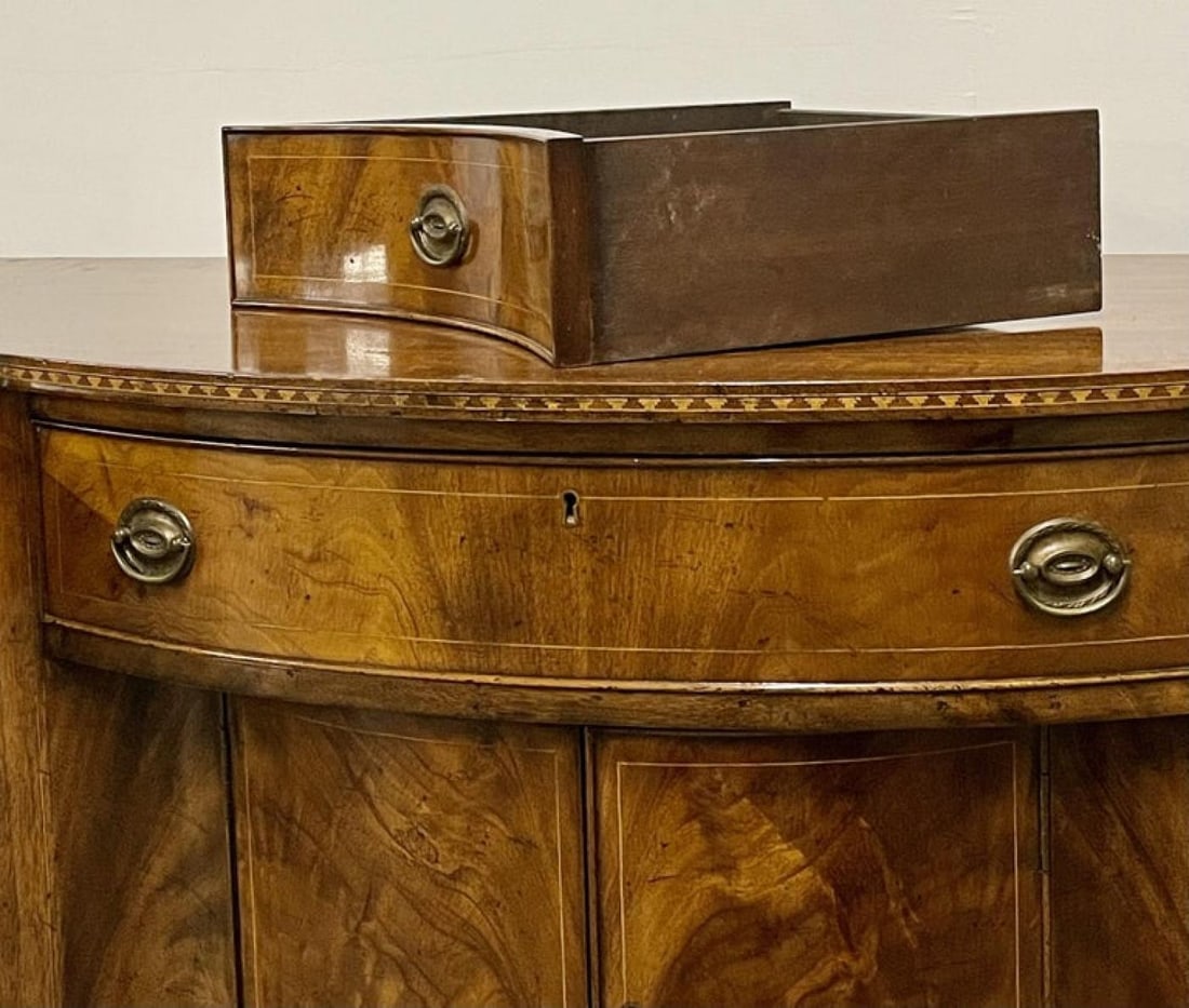 Federal Sideboard, Credenza, Solid Flame Mahogany, Inlaid, Georgian Style - 5