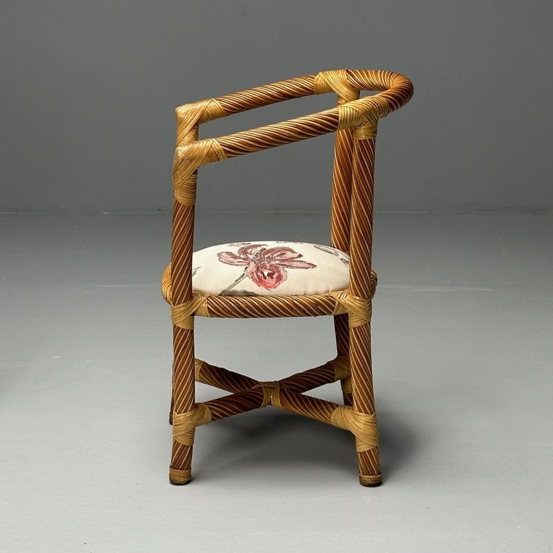 Italian Mid-Century Modern, Occasional Chairs, Wicker, Cane, Bamboo, 1980s - 7