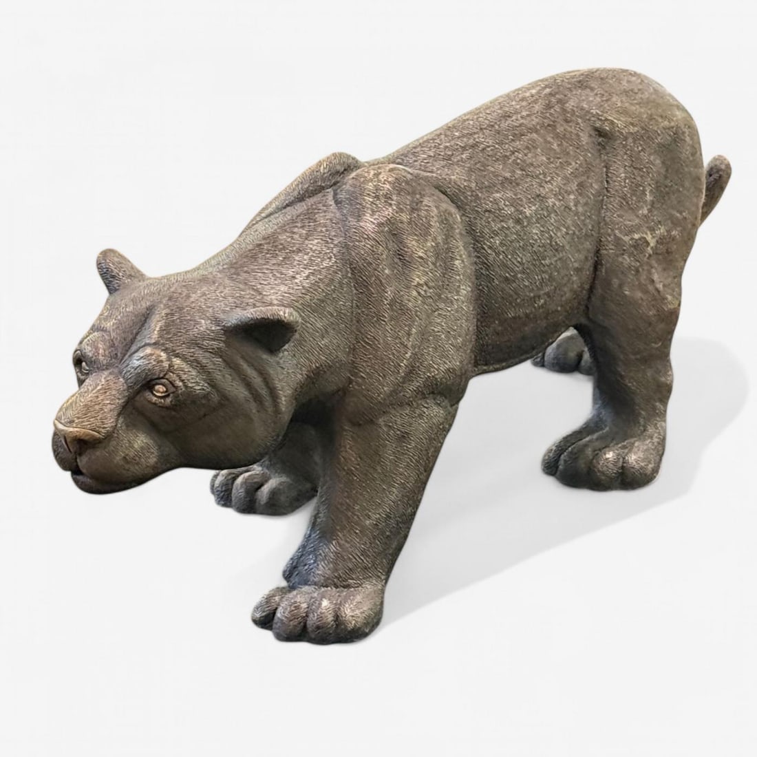 Modern Black Panther Sculpture, Hot Cast Bronze, American, 21st C. - 5