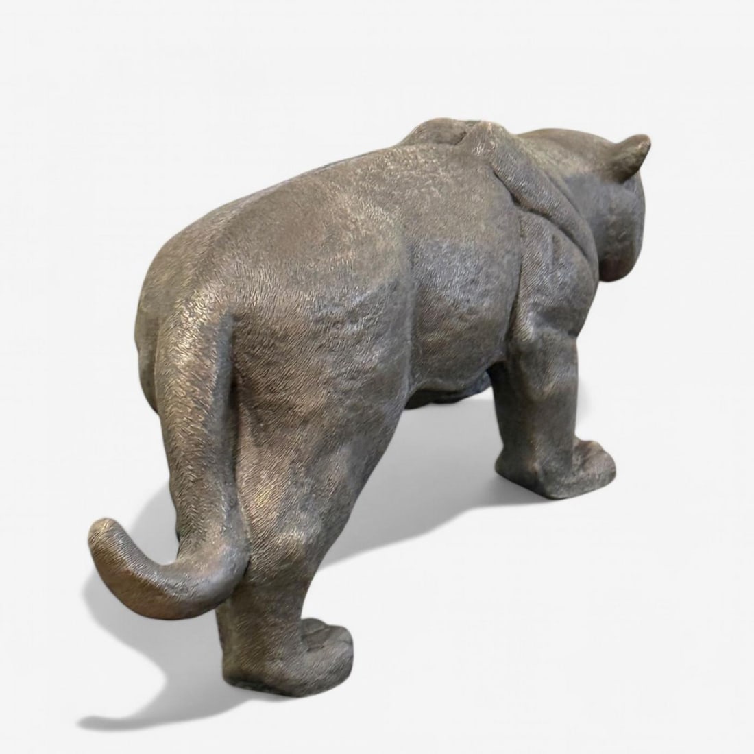 Modern Black Panther Sculpture, Hot Cast Bronze, American, 21st C. - 7