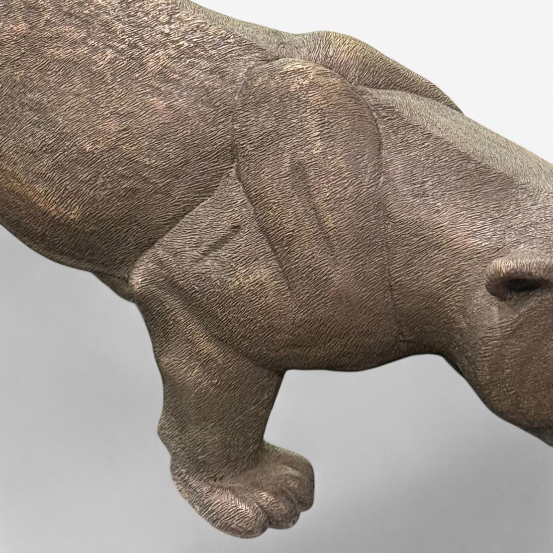 Modern Black Panther Sculpture, Hot Cast Bronze, American, 21st C. - 9