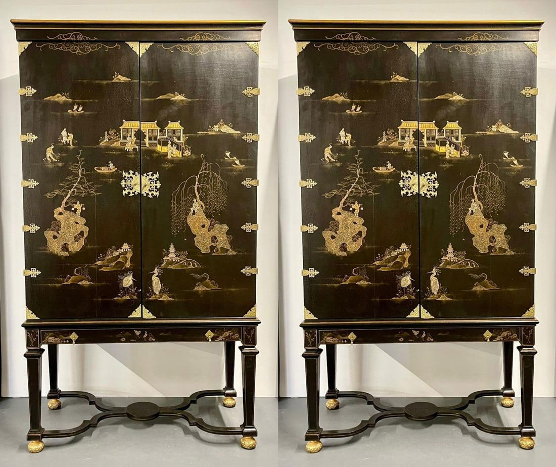 Pair of Chinese Griswold Cabinets, Armoire's, Dessin Fournir, Chinoiserie - 5