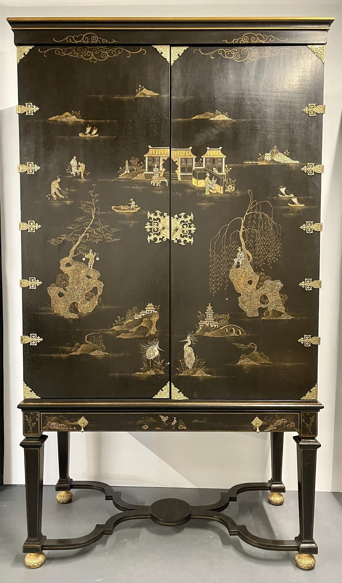 Pair of Chinese Griswold Cabinets, Armoire's, Dessin Fournir, Chinoiserie - 7