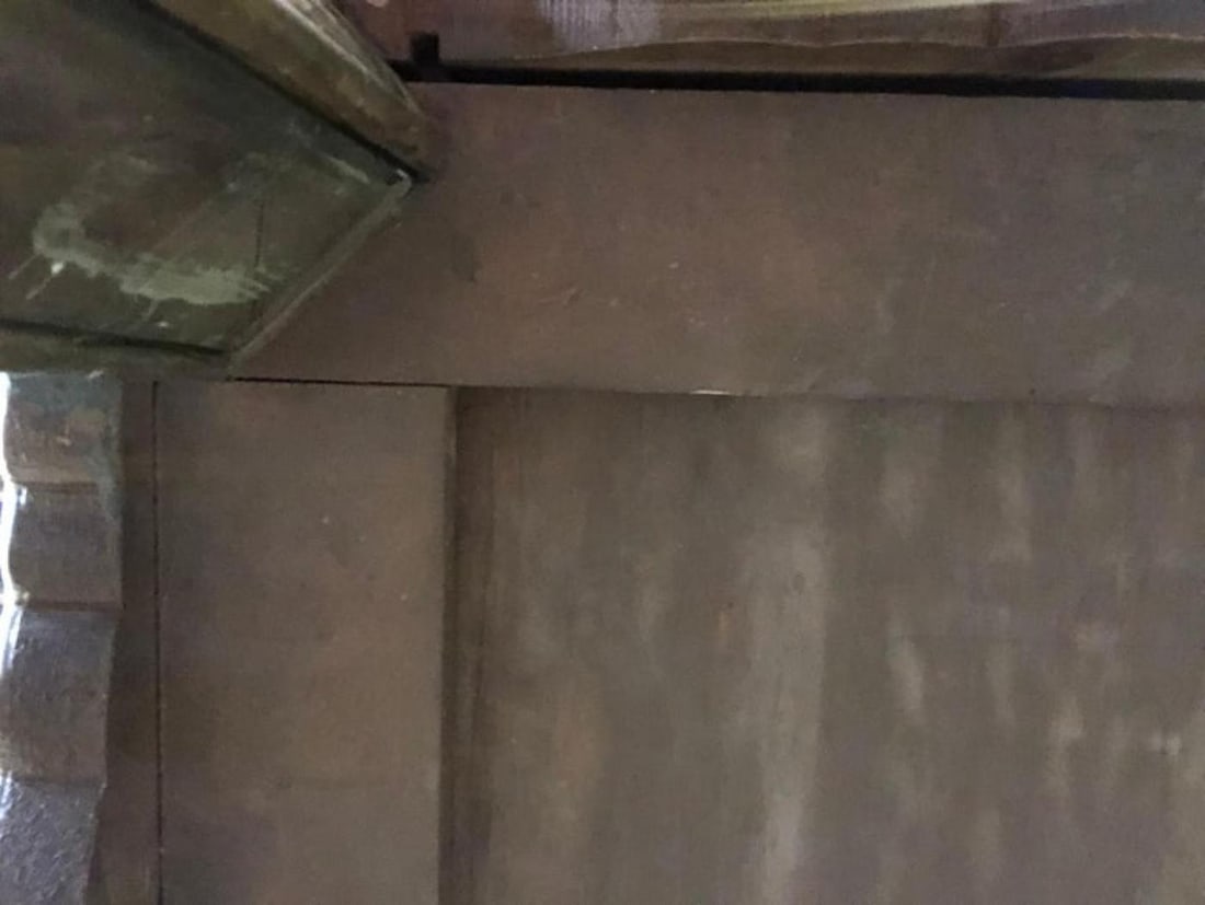 Hollywood Regency Distressed Beveled Mirror Single Draw End, Side Table or Desk - 11