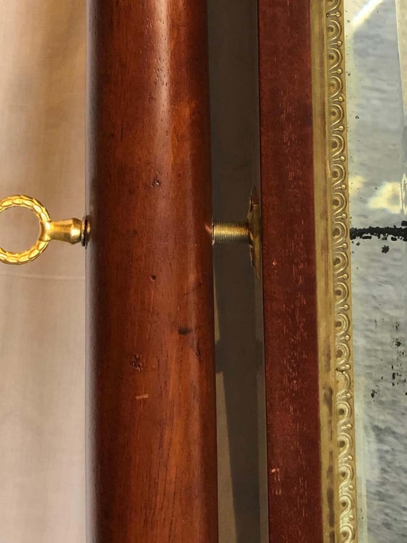 Empire Cheval Floor Full Length Mirror with Bronze Mounts, 19th-20th Century - 7