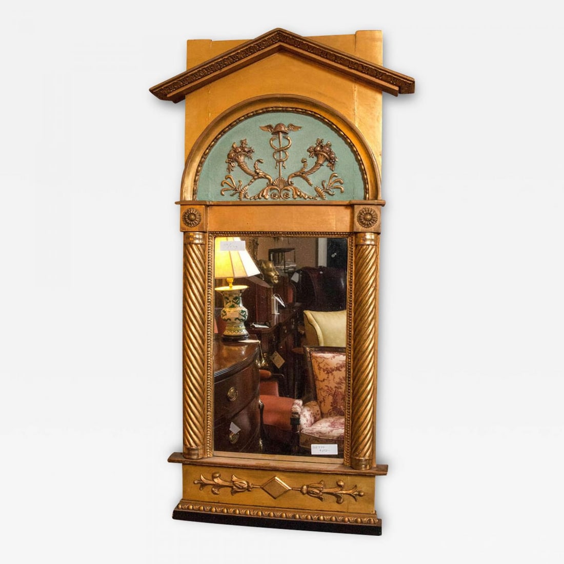 Late 19th Century Italian Neoclassical Paint Decorated Pier Mirror (1 of 8)