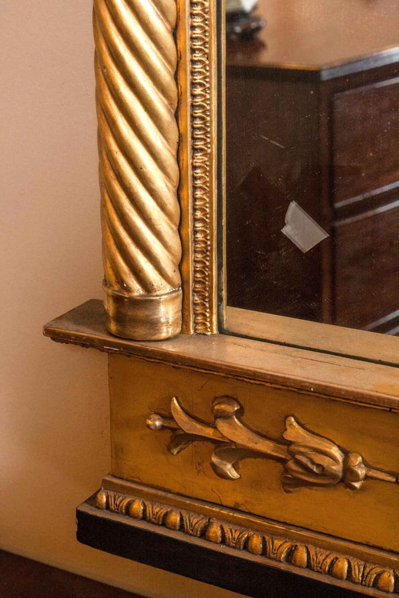 Late 19th Century Italian Neoclassical Paint Decorated Pier Mirror - 5