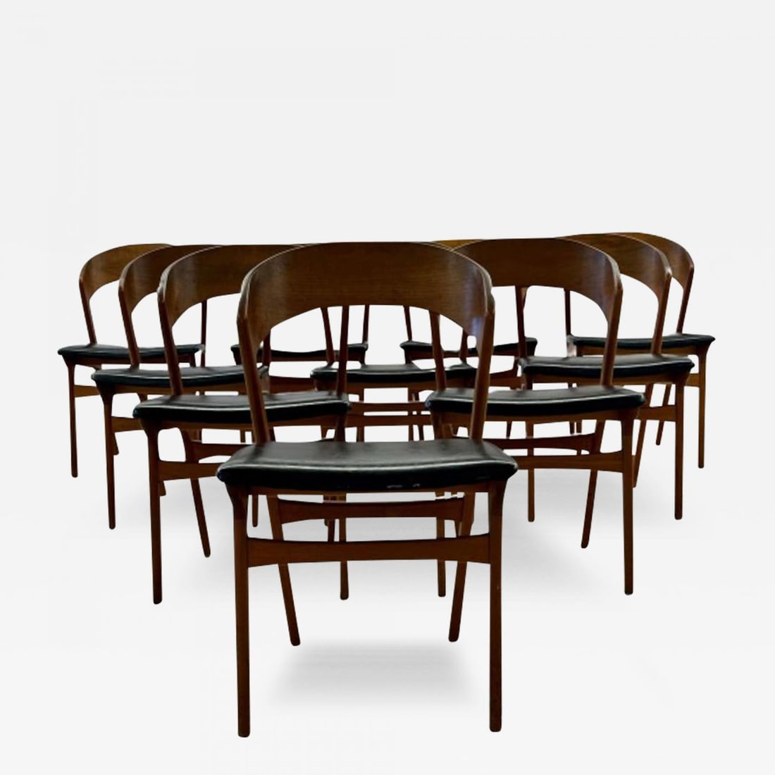 Set of Ten Kai Kristiansen Style Mid-Century Modern Dining / Side Chairs, Danish - 2