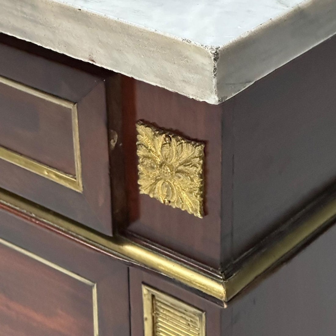 Russian Neoclassical, Louis XVI, Commode, Mahogany, Marble, France, 19th Century - 10