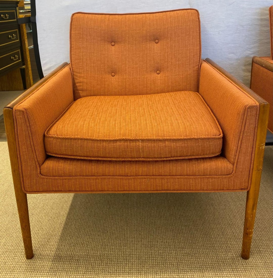 Pair of Mid-Century Modern Lounge Chairs, American, Walnut, 1960s - 10