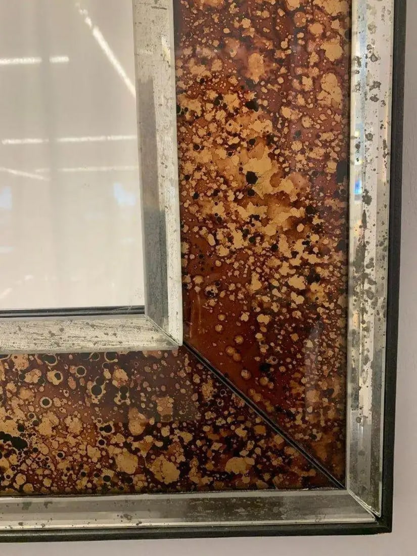 Hollywood Regency Tortoise Shell Wall, Console over the Mantle Mirror - 8