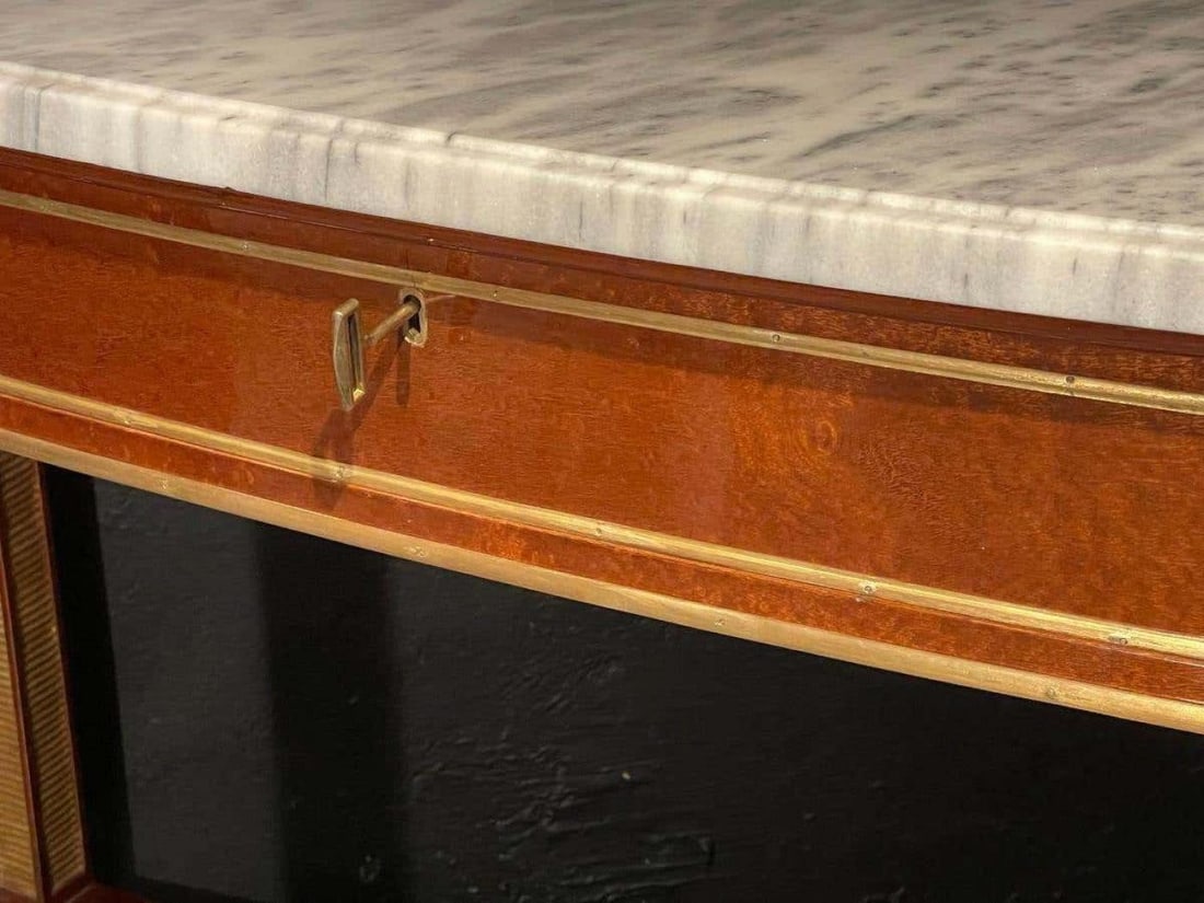 Pair of Russian Neoclassical Consoles / Sofa Table or Sideboard, Demilune - 10