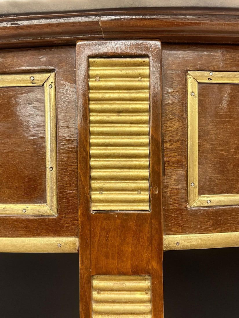 Pair of Russian Neoclassical Consoles / Sofa Table or Sideboard, Demilune - 9