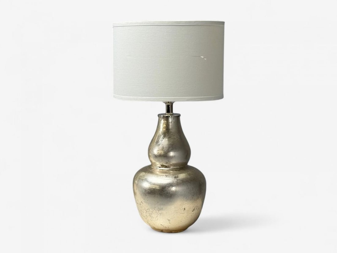 American Modern, Mercury Glass, Fabric, Table Lamps, USA, 1950s - 5