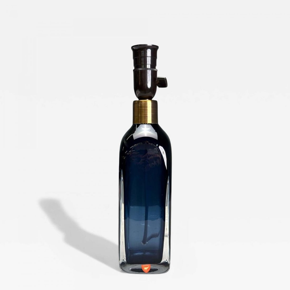 Nils Landberg, Swedish Modern, Blue Tinted Glass, Table Lamp, Sweden, 1960s - 2