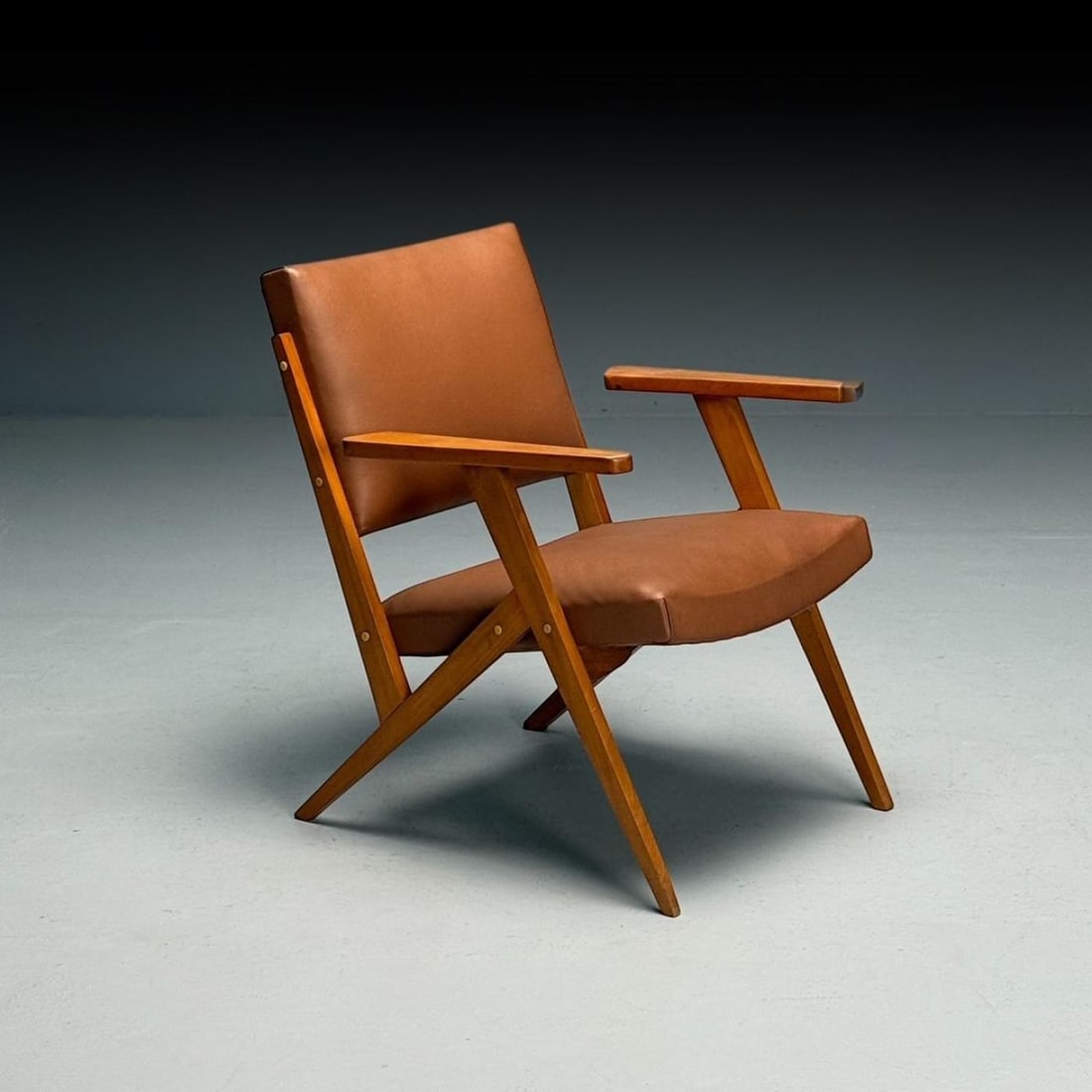 Jose Zanine Caldas, Brazilian Mid-Century Modern, Lounge Chair, Leather, 1950s - 4