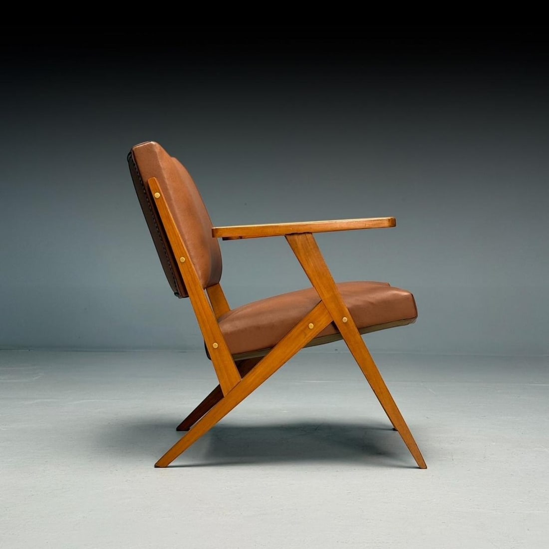 Jose Zanine Caldas, Brazilian Mid-Century Modern, Lounge Chair, Leather, 1950s - 5