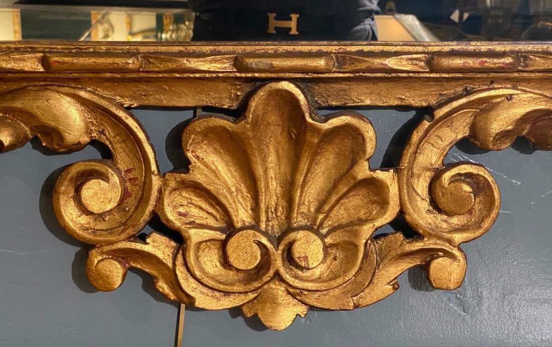Pair of Rococo Style Frame Wall or Console Mirrors, Carved Gilded Wood Surrounds - 6