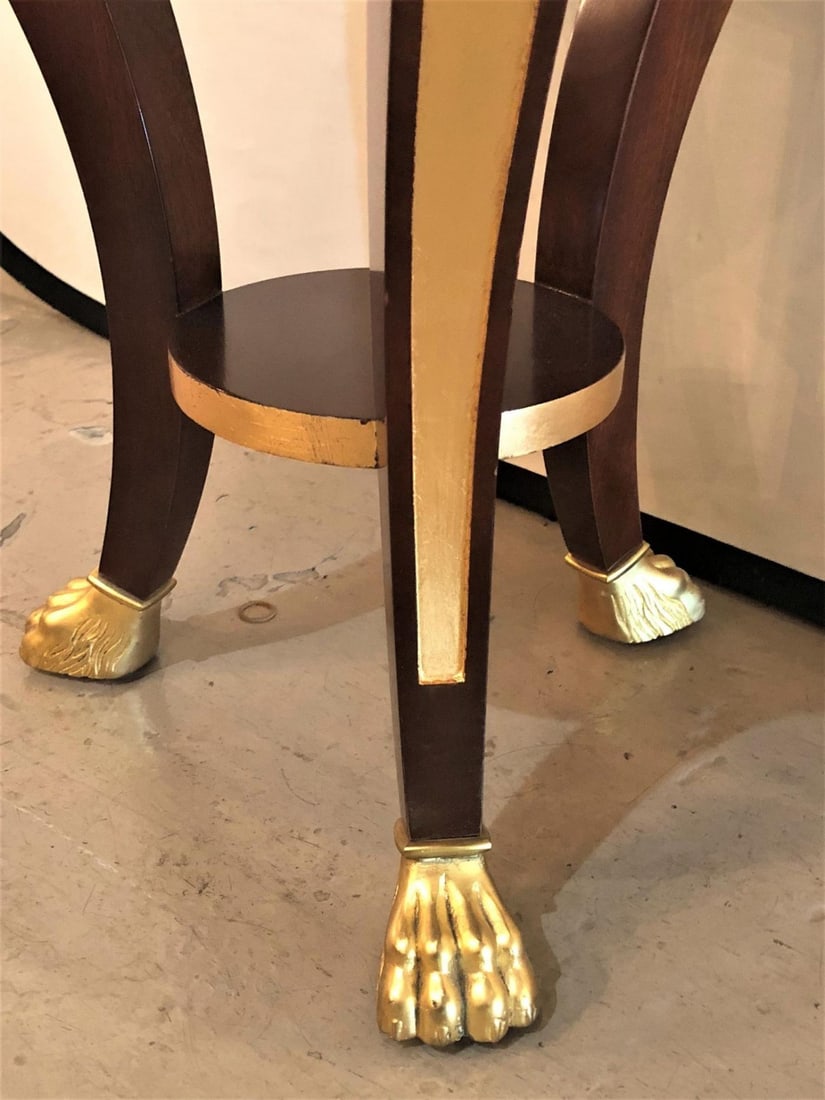 Jansen Style Claw Foot and Bronze Mounted Marble-Top Circular End Side Table - 6