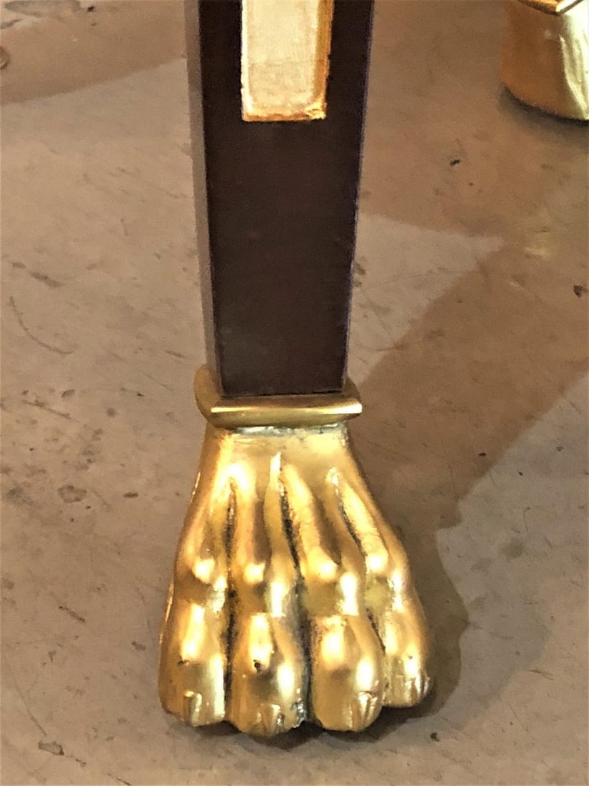 Jansen Style Claw Foot and Bronze Mounted Marble-Top Circular End Side Table - 7