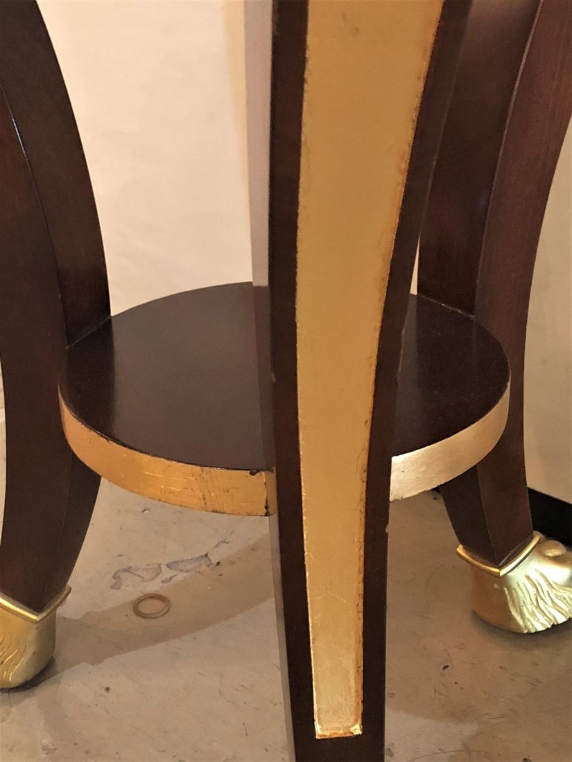 Jansen Style Claw Foot and Bronze Mounted Marble-Top Circular End Side Table - 8