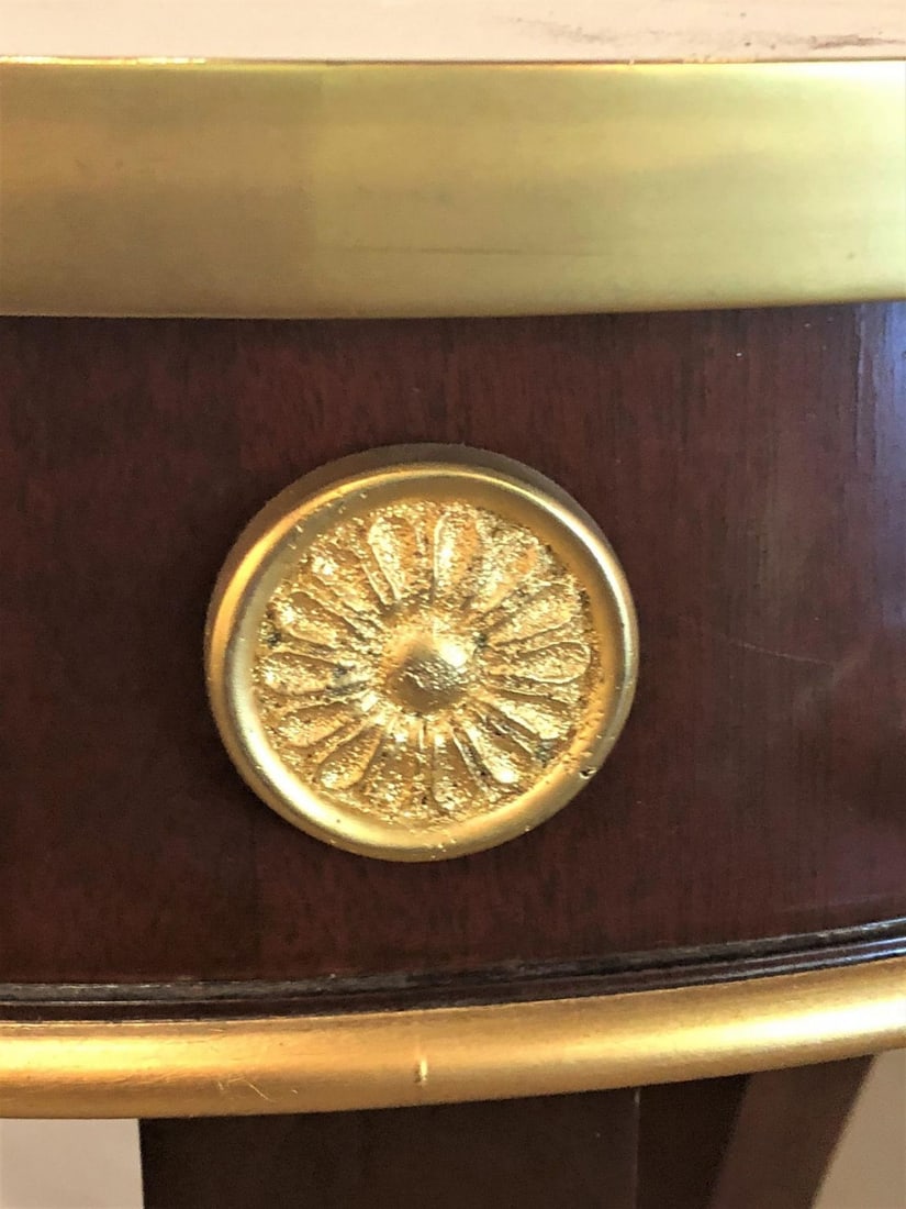 Jansen Style Claw Foot and Bronze Mounted Marble-Top Circular End Side Table - 9