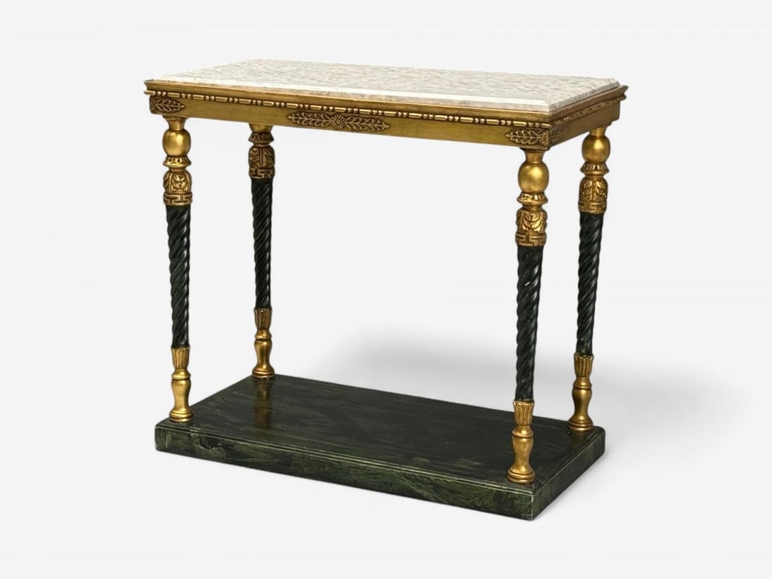 Swedish Neoclassical Style, Giltwood, Marble, Console Tables, Sweden, 20th c. - 3