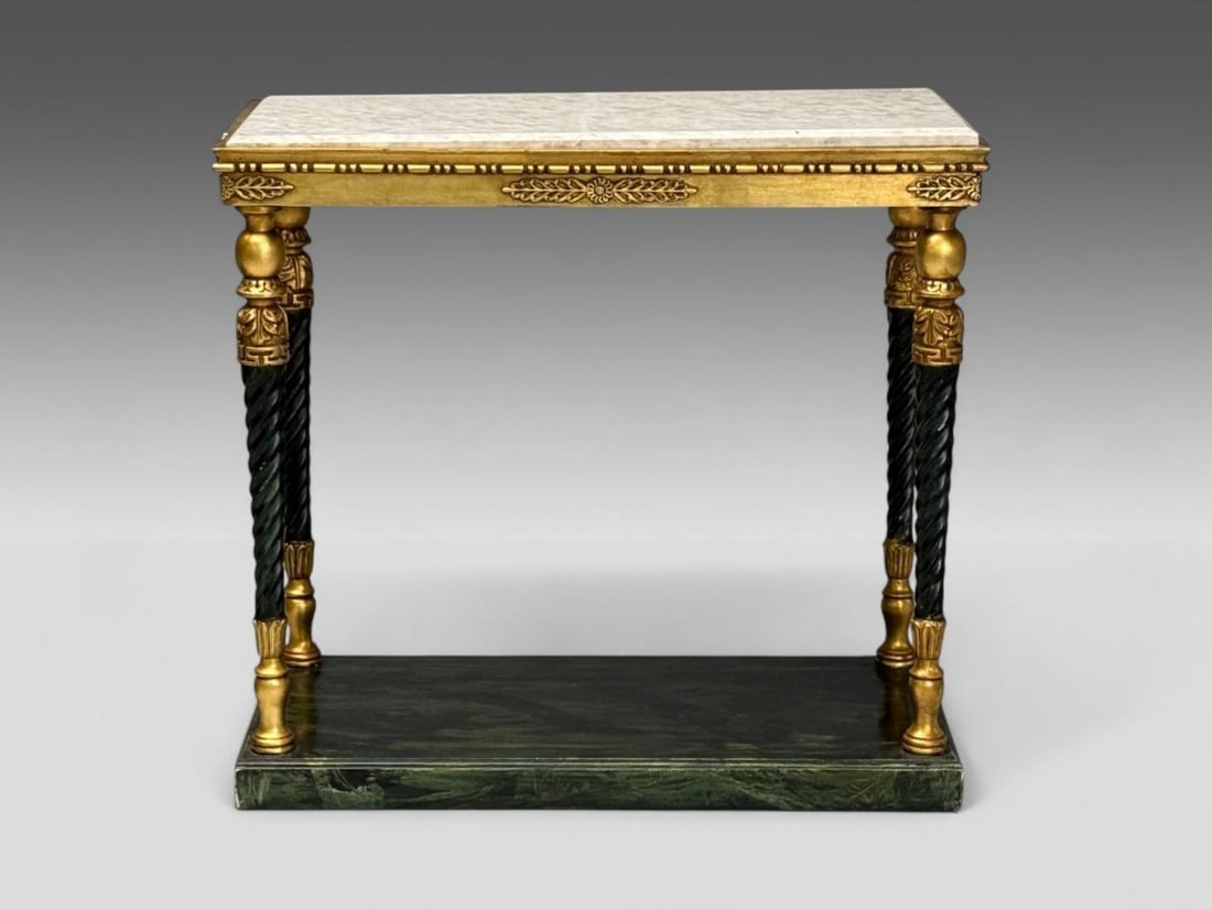 Swedish Neoclassical Style, Giltwood, Marble, Console Tables, Sweden, 20th c. - 4