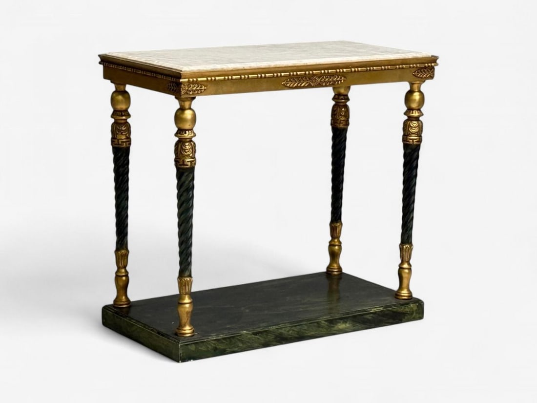 Swedish Neoclassical Style, Giltwood, Marble, Console Tables, Sweden, 20th c. - 5