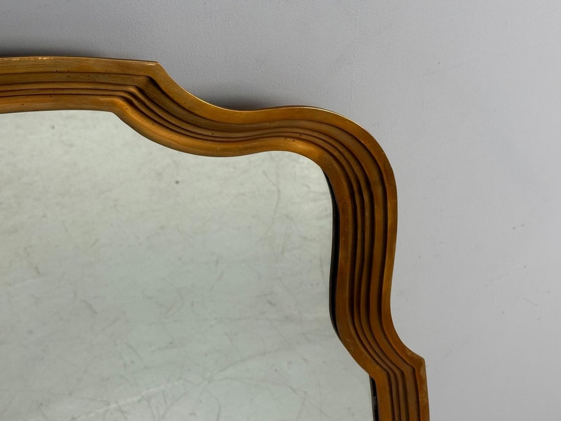 Hollywood Regency Style, Bronze, Scalloped Wall Mirror, USA, 1950s - 5