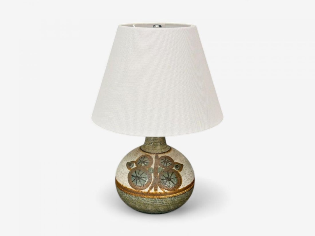Søholm Keramik, Danish Modern, Beige Stoneware, Table Lamp, Denmark, 1960s - 4