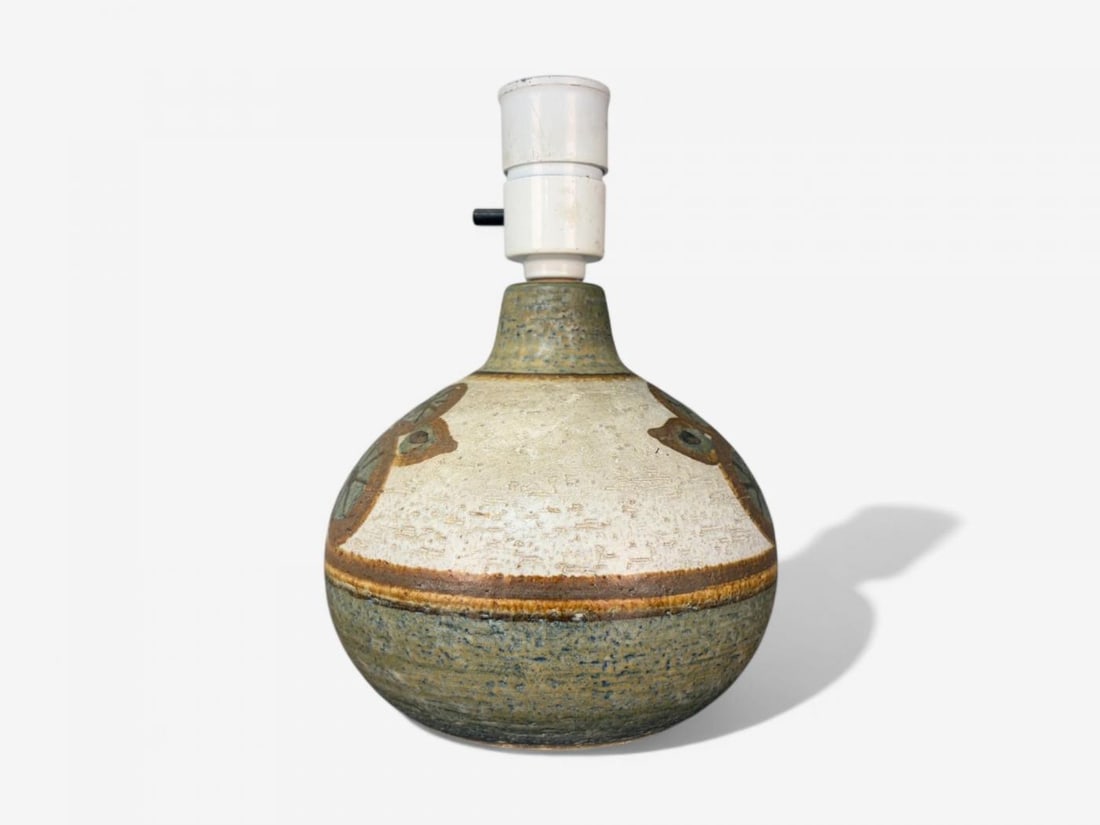 Søholm Keramik, Danish Modern, Beige Stoneware, Table Lamp, Denmark, 1960s - 9