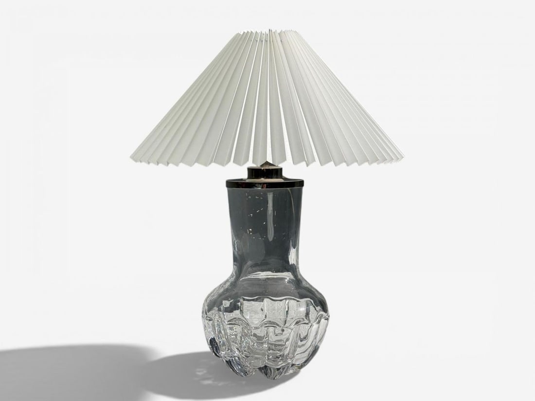 Olle Alberius, Table Lamp, Blown Glass, Chromed Metal, Sweden, 1970s - 3