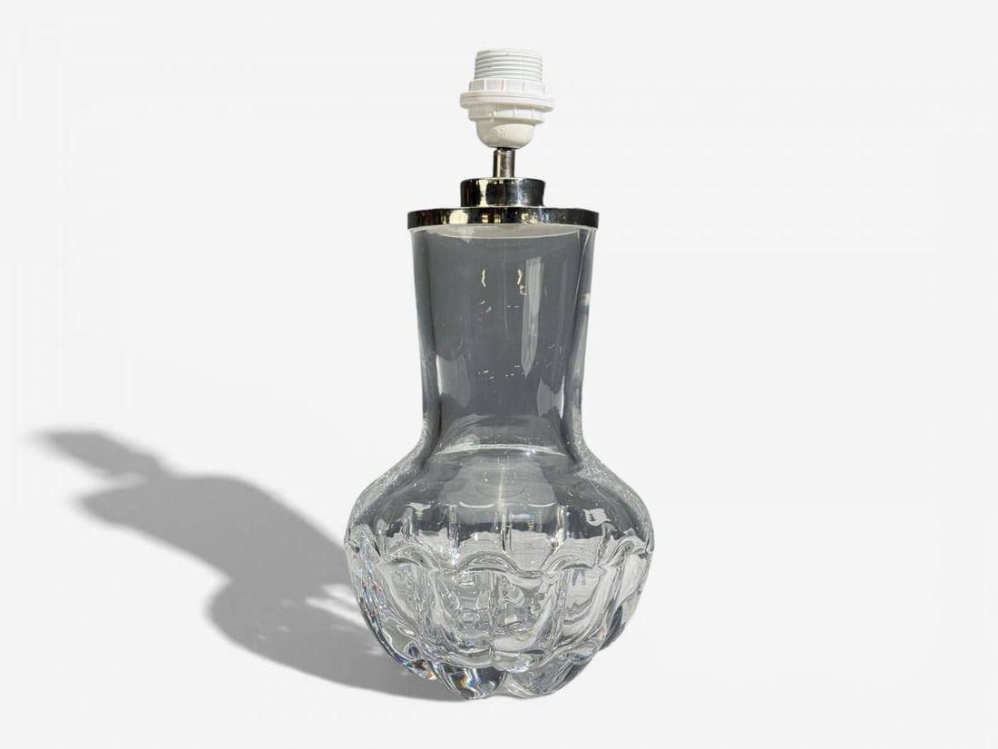 Olle Alberius, Table Lamp, Blown Glass, Chromed Metal, Sweden, 1970s - 4