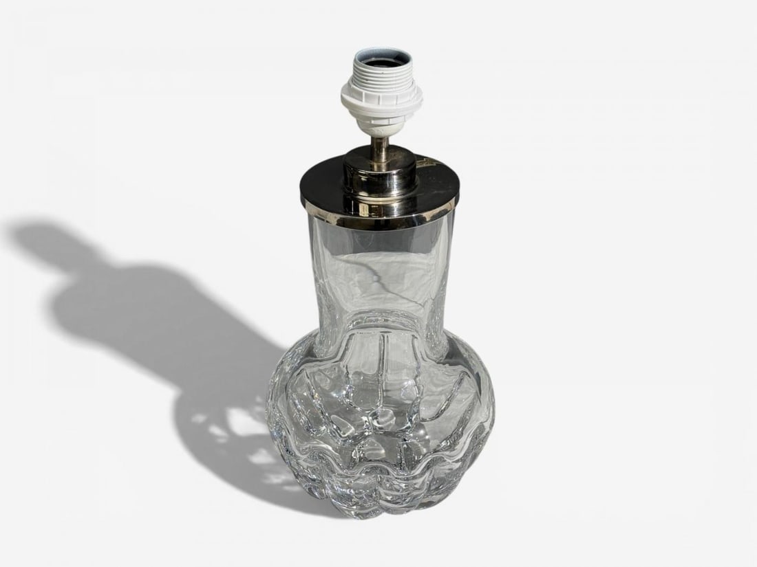 Olle Alberius, Table Lamp, Blown Glass, Chromed Metal, Sweden, 1970s - 8