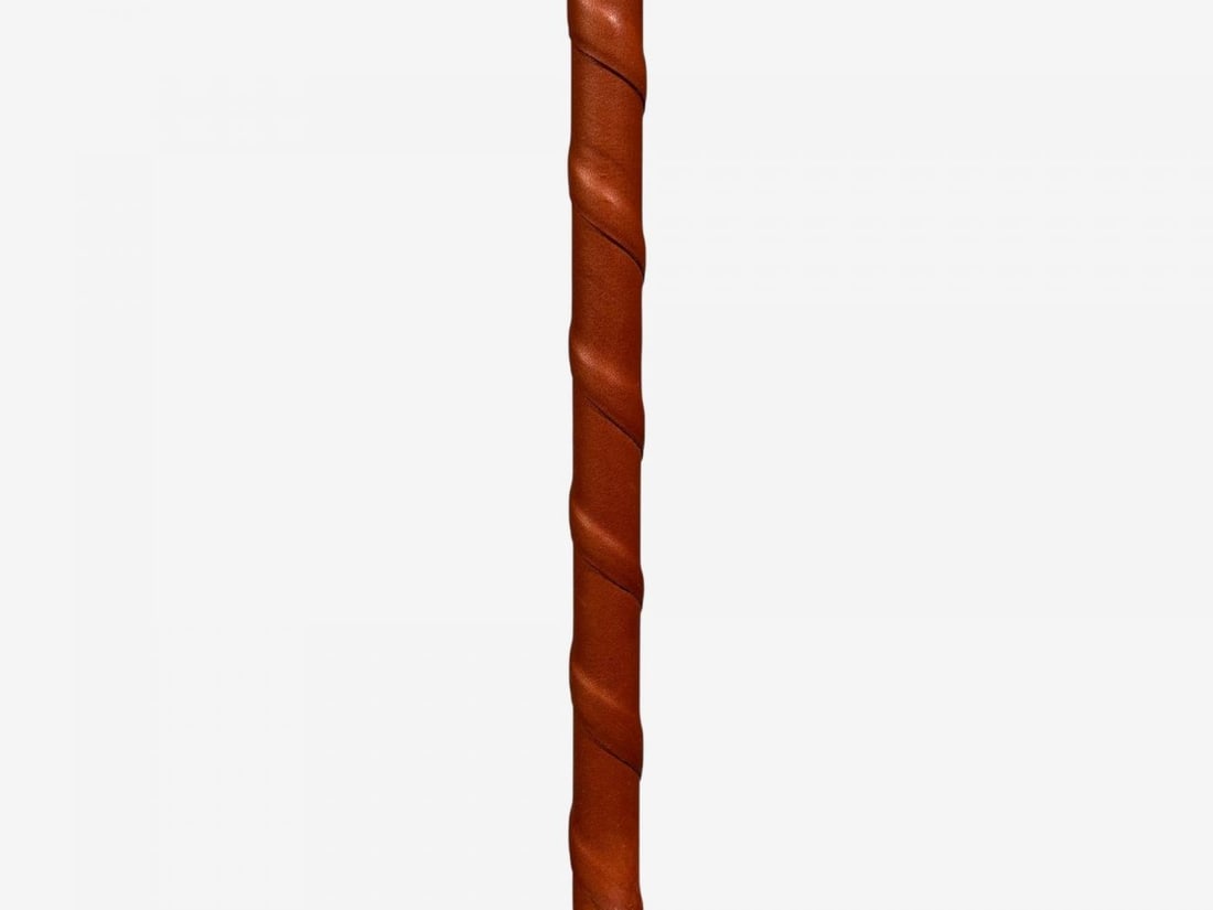 Bergboms, Table Lamps, Leather, Nickel Plated, Sweden, 1960s - 5