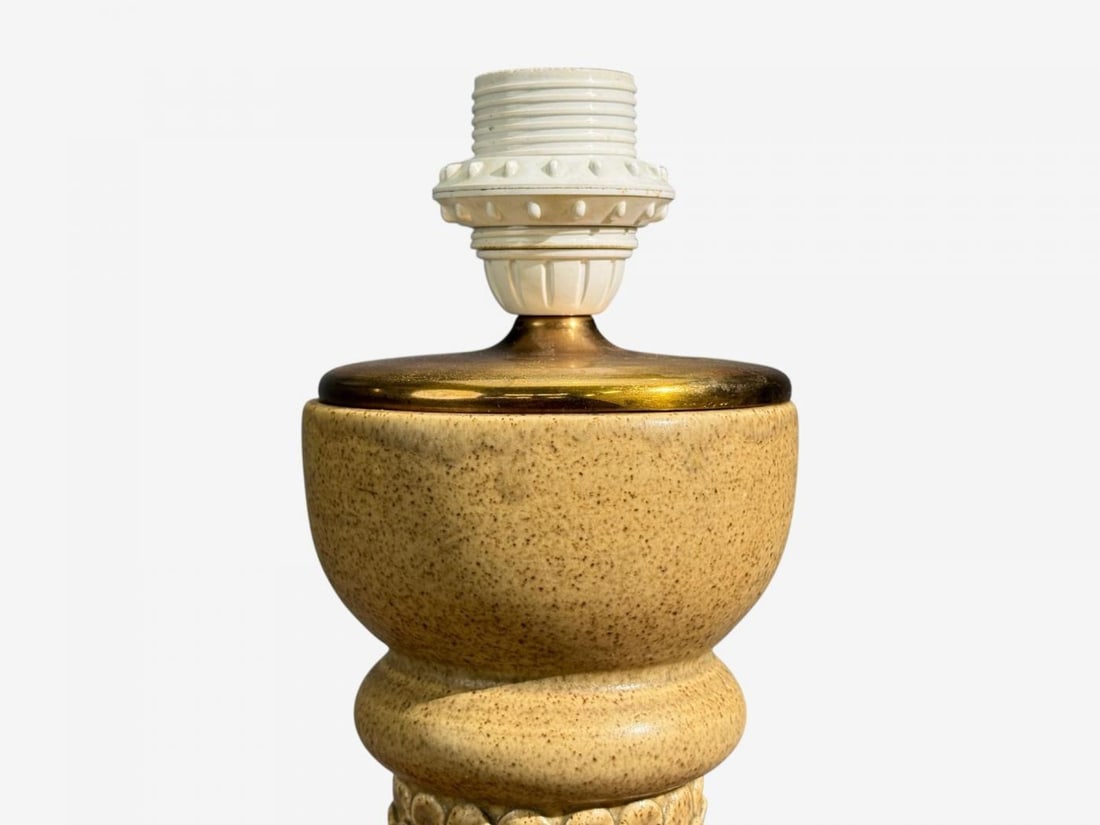 Kaisa Essén, Table Lamps, Beige Stoneware, Sweden, 1980s - 6