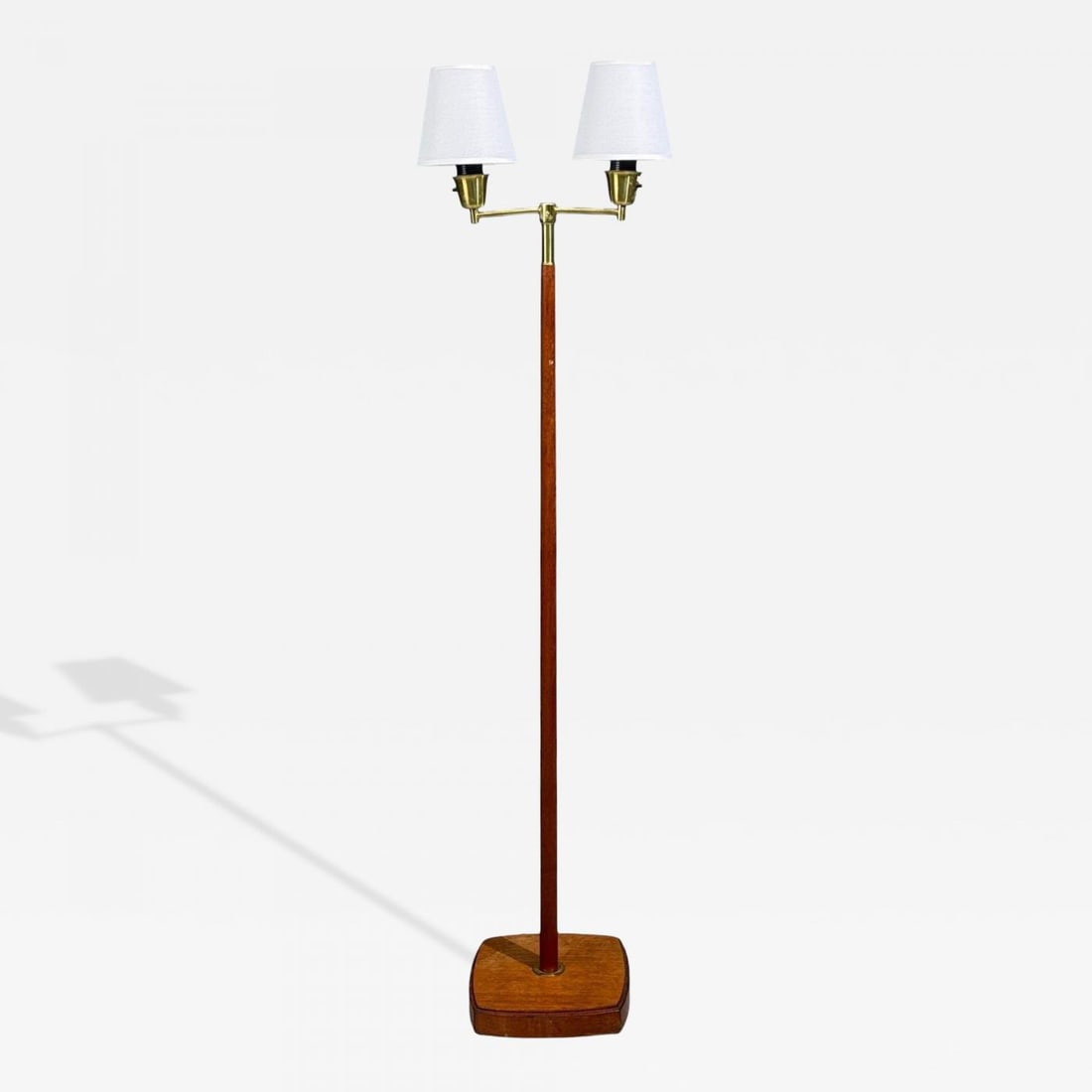 Swedish Modern, Floor Lamp, Teak, Brass, Sweden, 1960s (1 of 10)