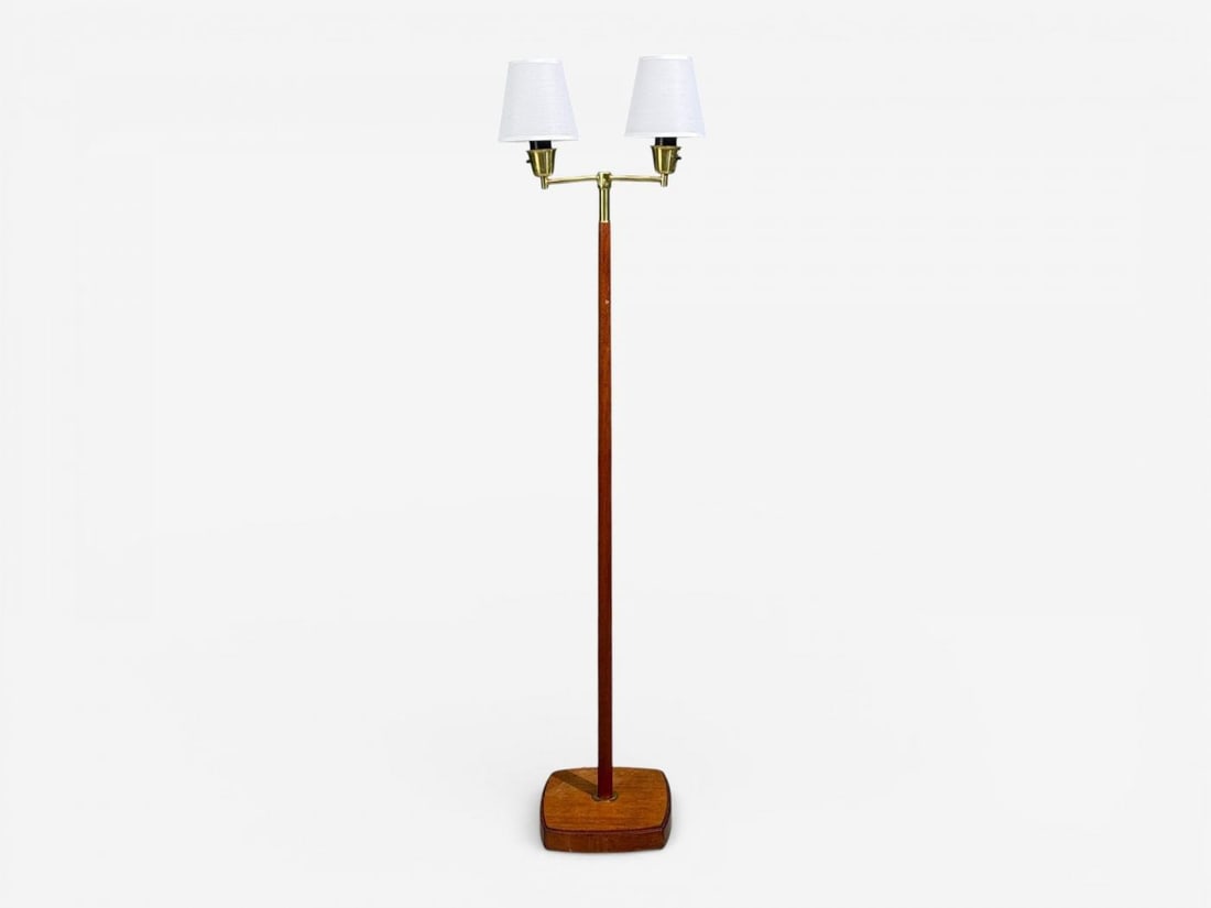 Swedish Modern, Floor Lamp, Teak, Brass, Sweden, 1960s - 2