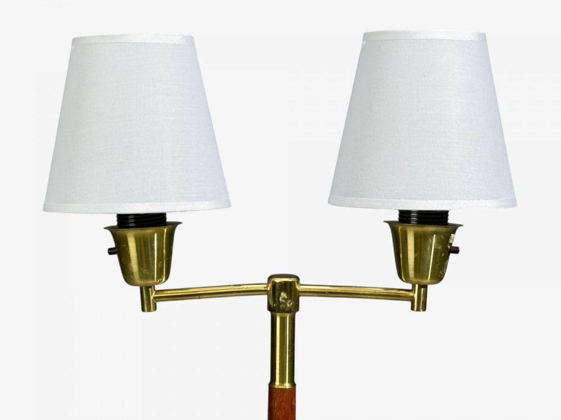 Swedish Modern, Floor Lamp, Teak, Brass, Sweden, 1960s - 4