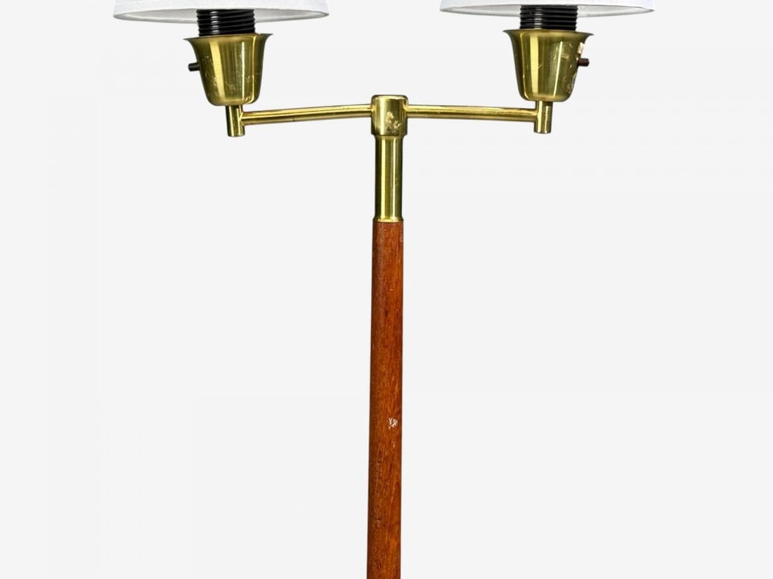 Swedish Modern, Floor Lamp, Teak, Brass, Sweden, 1960s - 5
