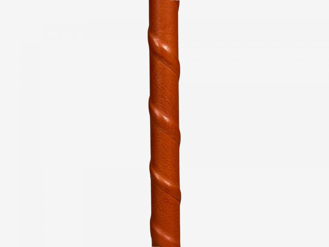 Falkenbergs Belysning, Floor Lamp, Leather, Glass, Sweden, 1960s - 7