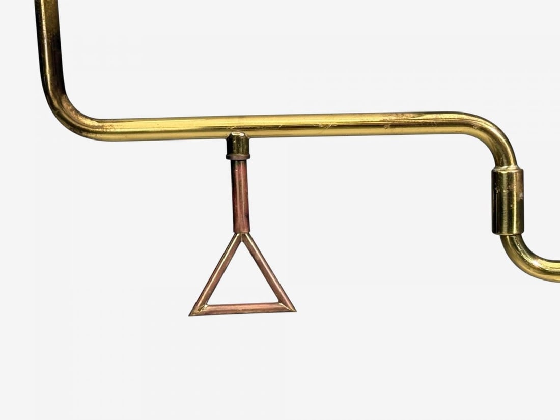 Armaturhantverk Göteborg, Articulating Floor Lamps, Brass, Fabric, Sweden, 1960s - 10