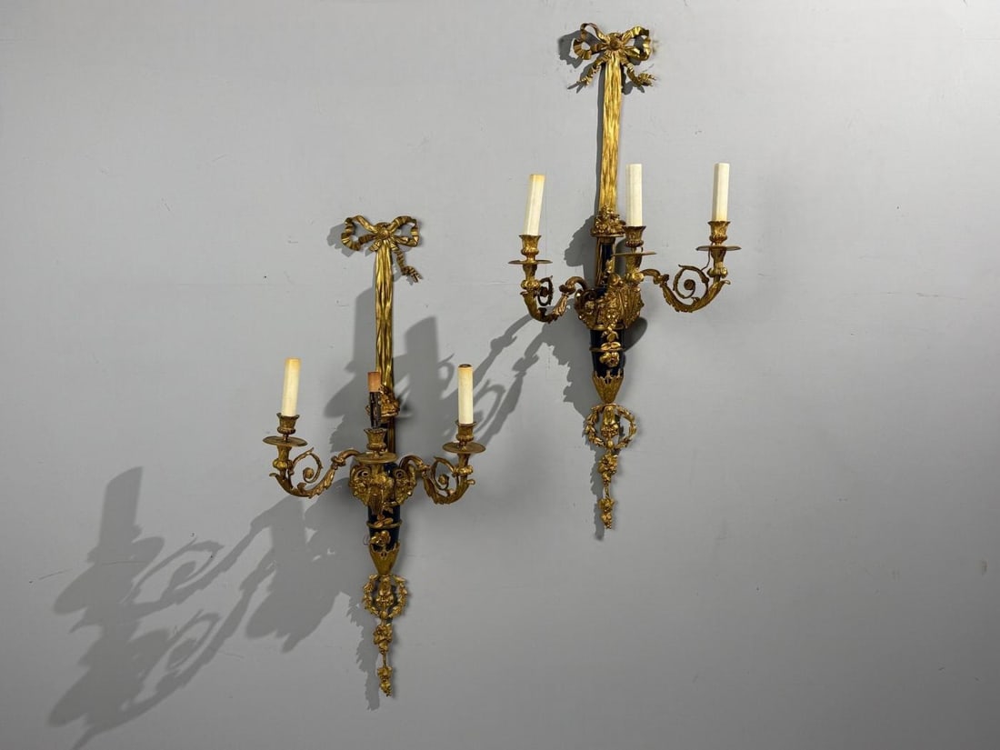 Henry Dasson Attr., Louis XVI, Wall Sconces, Bronze, France, 1860s - 3