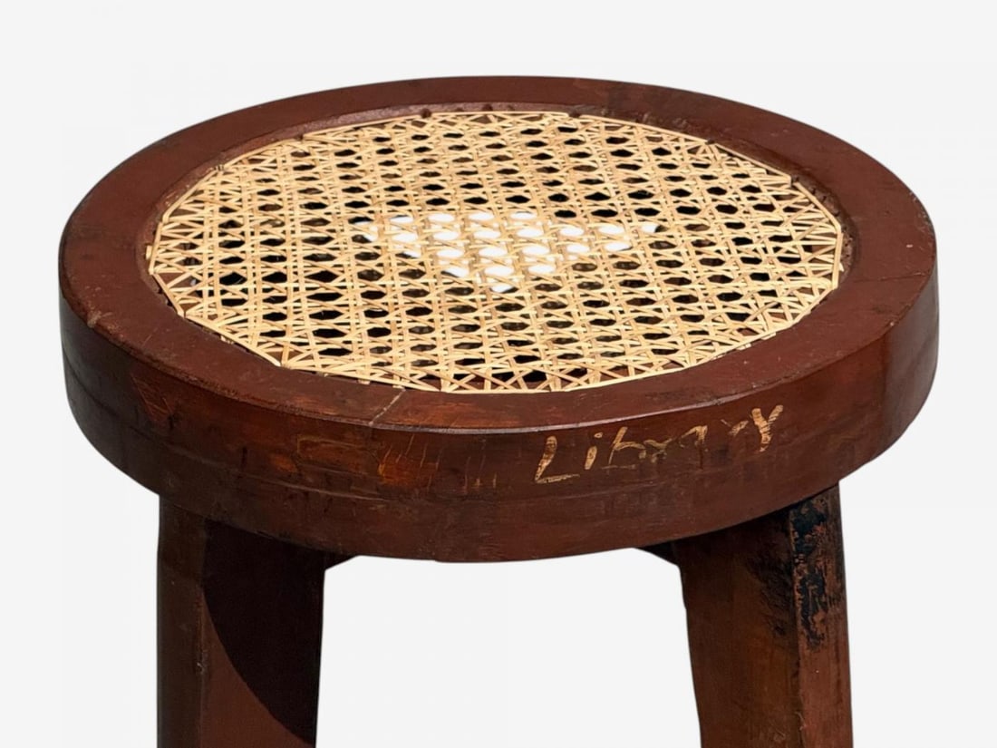 Pierre Jeanneret, Stools, Cane, Teak, Chandigarh, India c. 1960s - 7