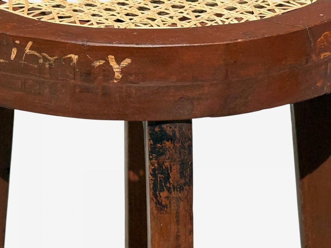 Pierre Jeanneret, Stools, Cane, Teak, Chandigarh, India c. 1960s - 8